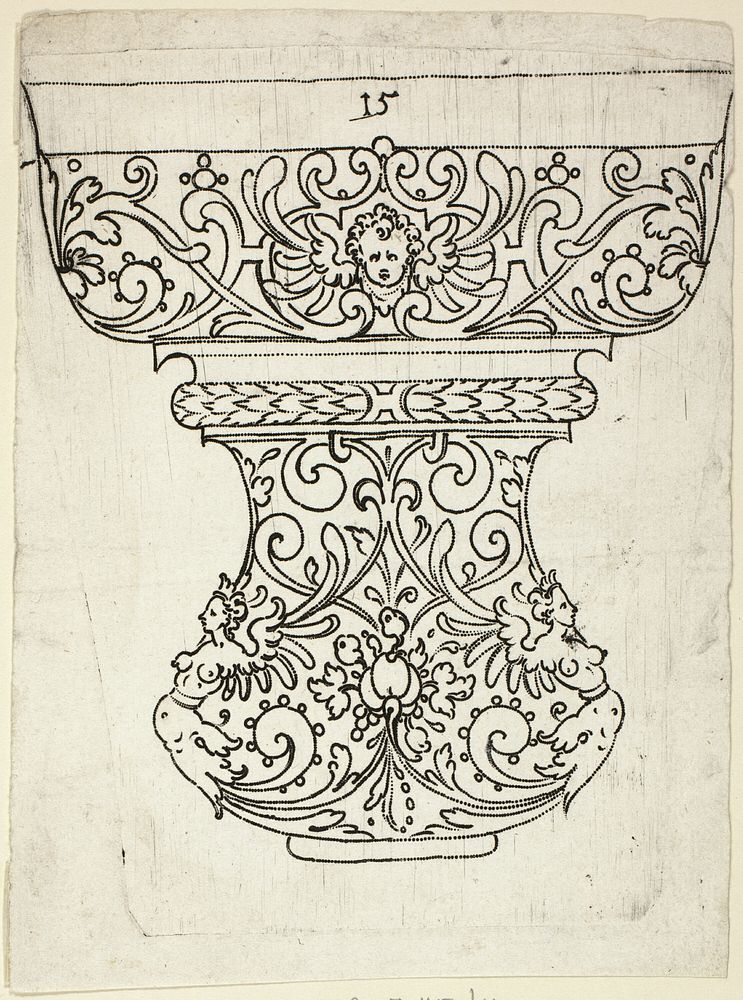 Plate 15, from XX Stuck zum (ornamental designs for goblets and beakers) by Master A.P.