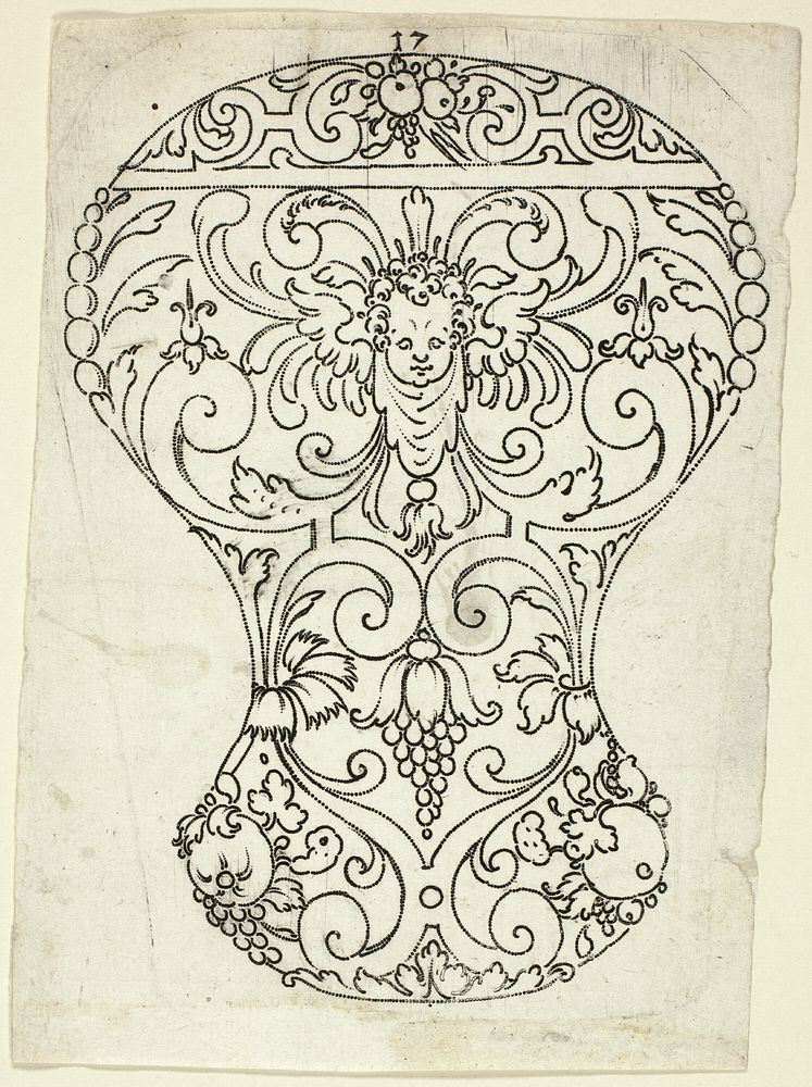 Plate 17, from XX Stuck zum (ornamental designs for goblets and beakers) by Master A.P.