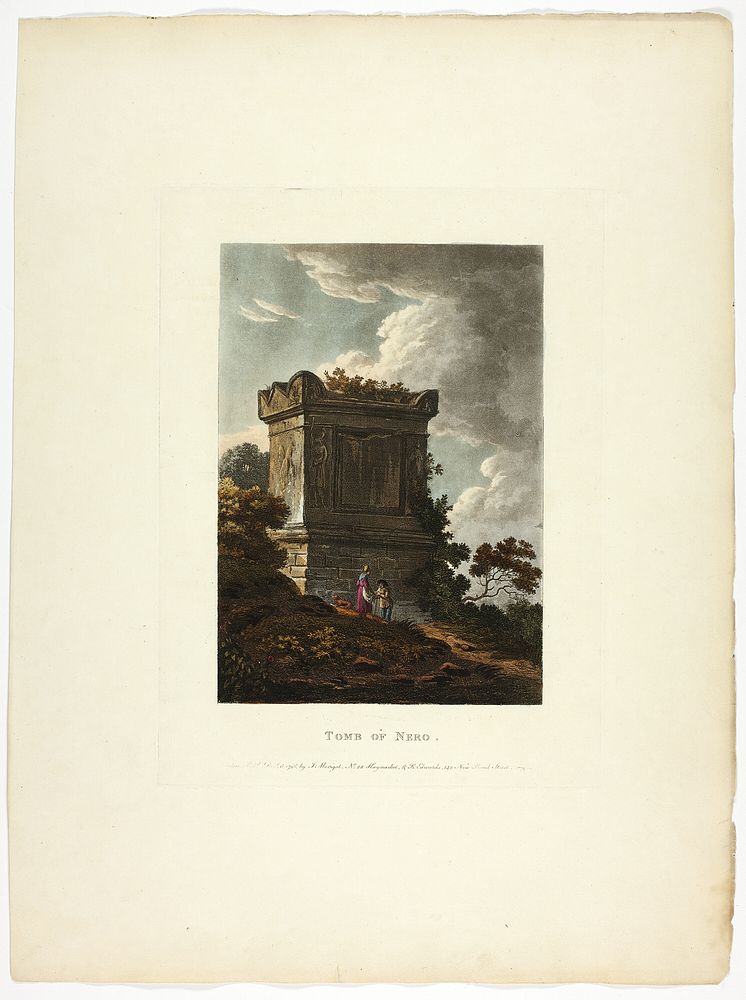 Tomb of Nero, plate 7 from the Ruins of Rome by M. Dubourg