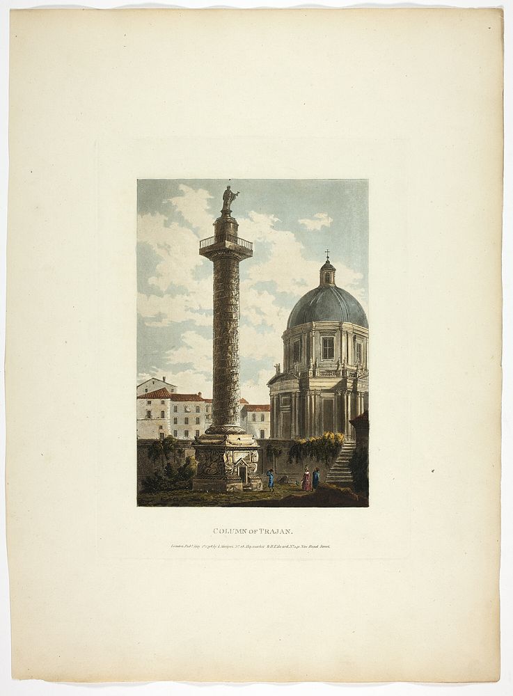 Column of Trajan, plate twenty-one from Ruins of Rome by M. Dubourg