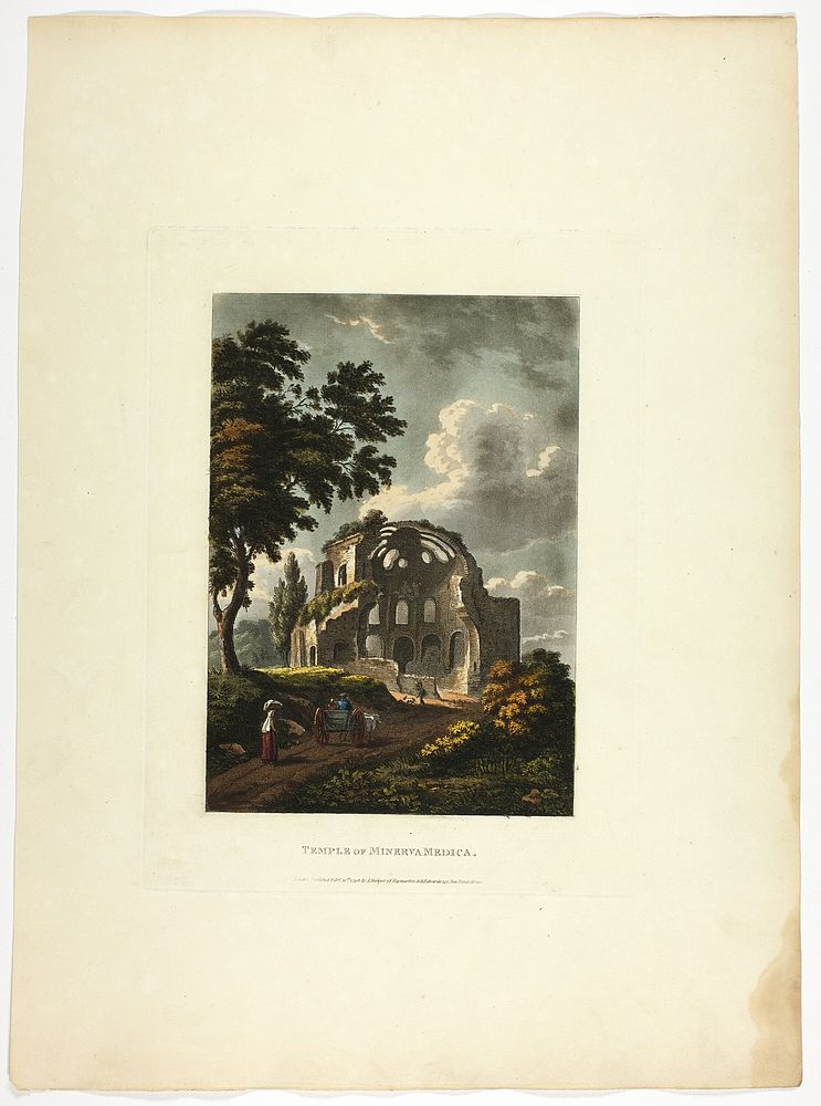 Temple of Minerva Medica, plate twenty-five from the Ruins of Rome by M. Dubourg