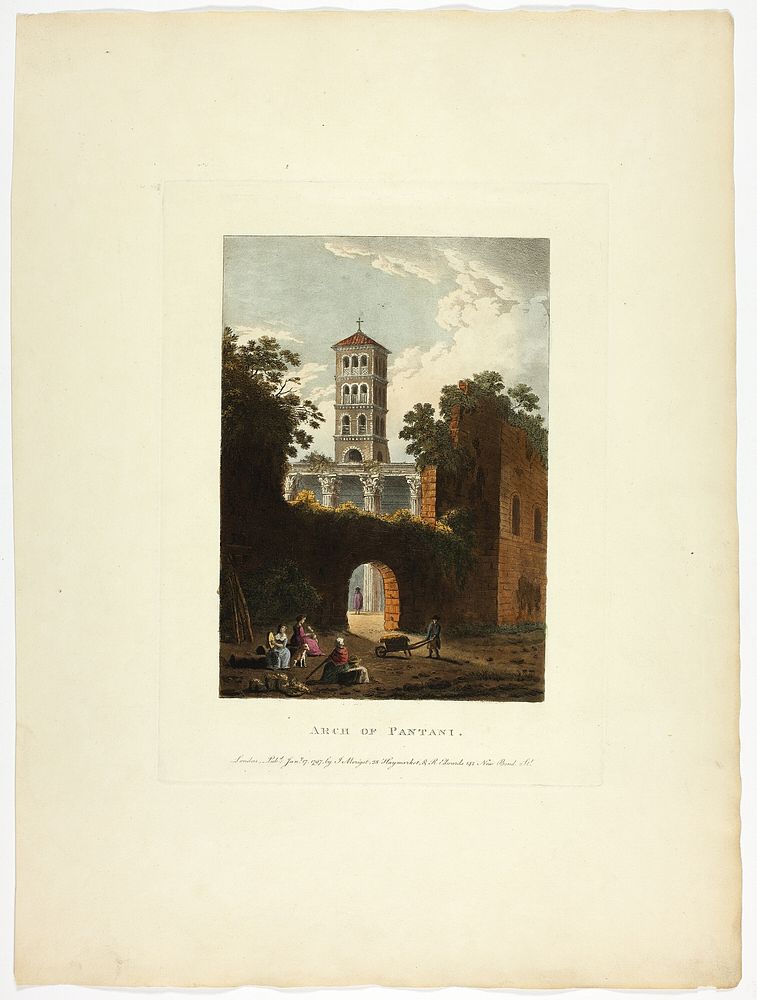 Arch of Pantani, plate thirty-seven from the Ruins of Rome by M. Dubourg