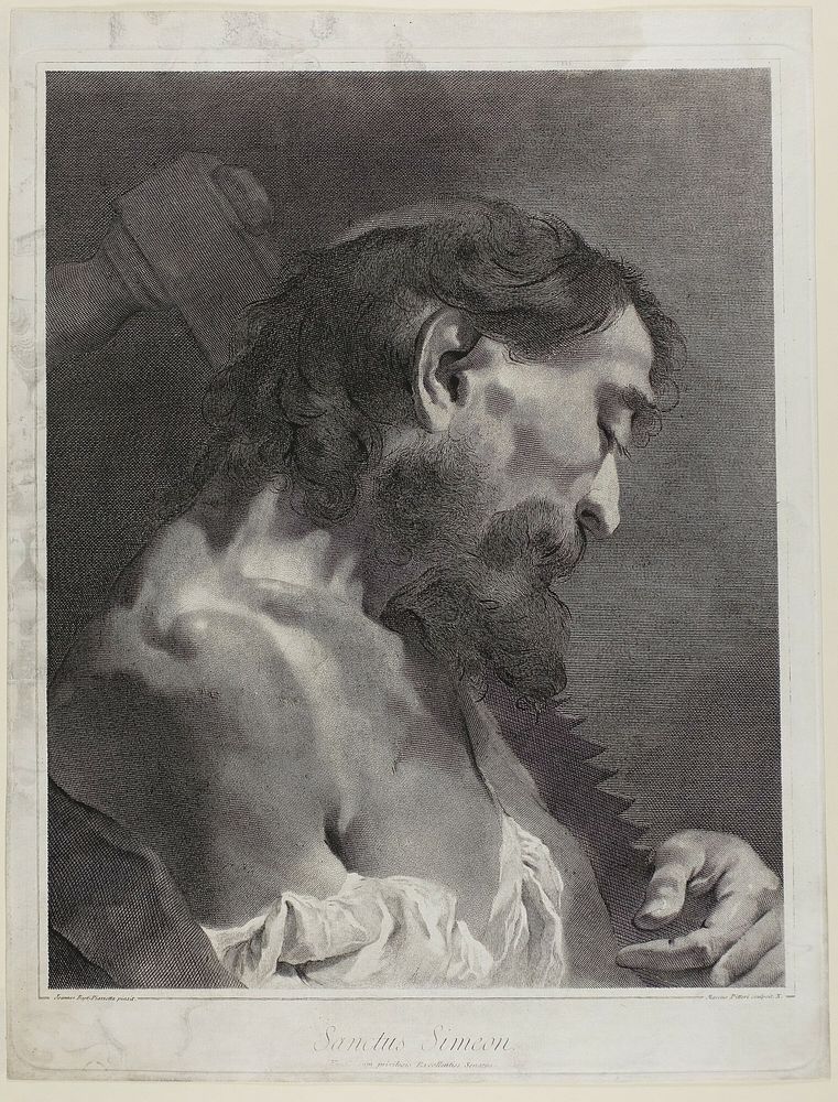 Saint Simon, from The Holy Family and the Twelve Apostles by Giovanni Marco Pitteri