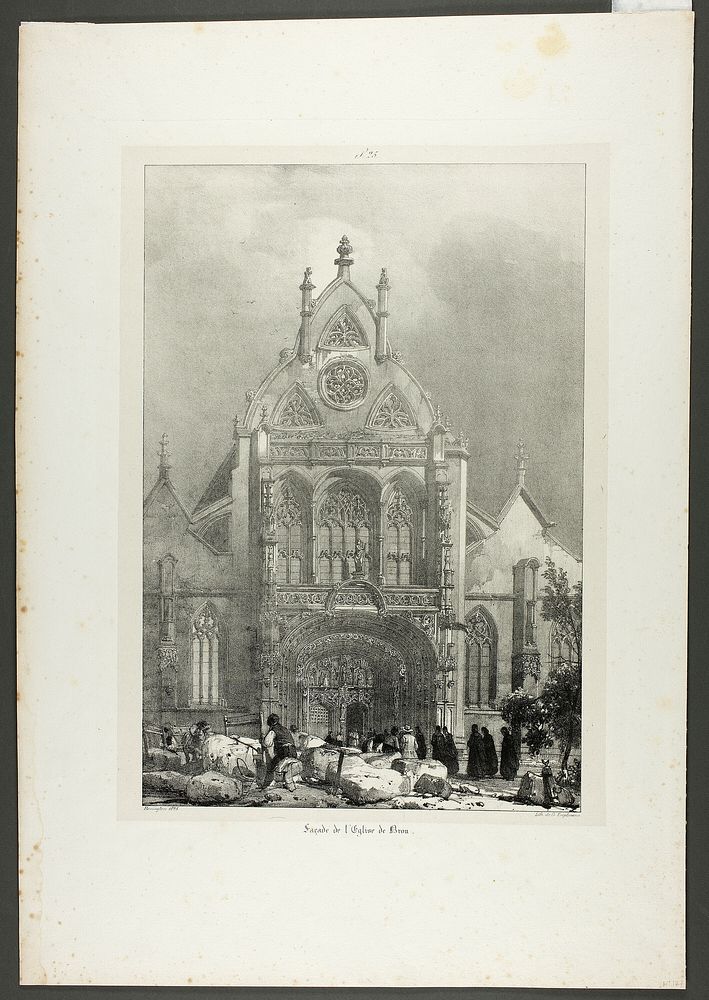 Facade of the Church of Brou by Richard Parkes Bonington
