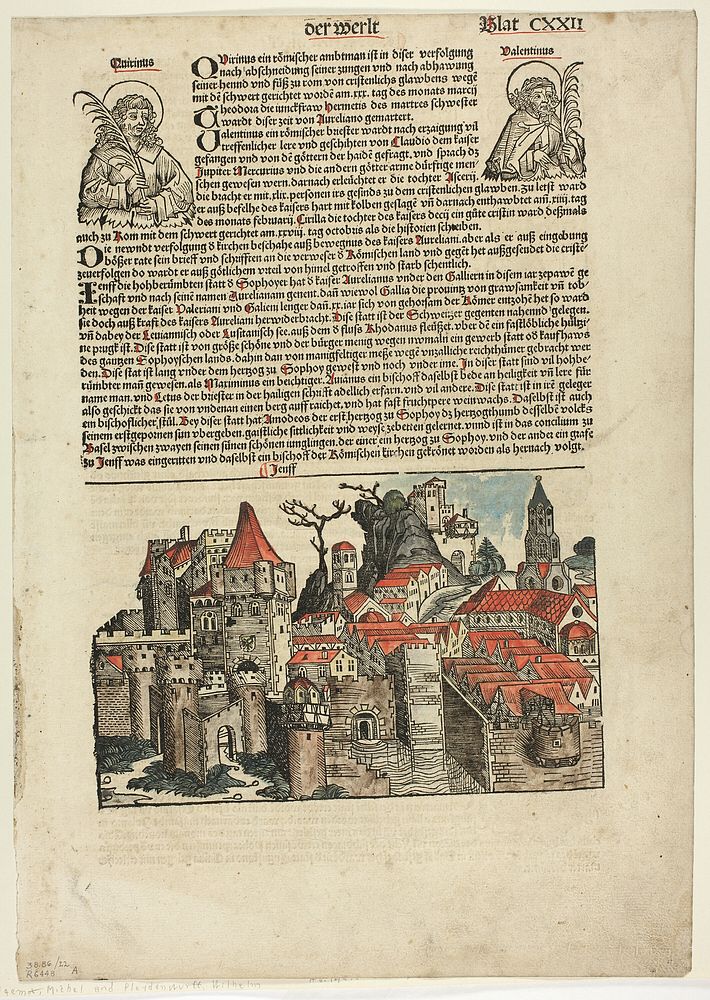 Geneva from Schedel Weltchronik (Schedel’s World History), Plate 22 from Woodcuts from Books of the 15th Century by Michel…
