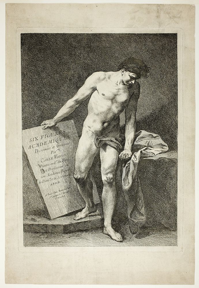 Title Page, from Six Figures Académiques (Six Academic Figures) by Carle van Loo