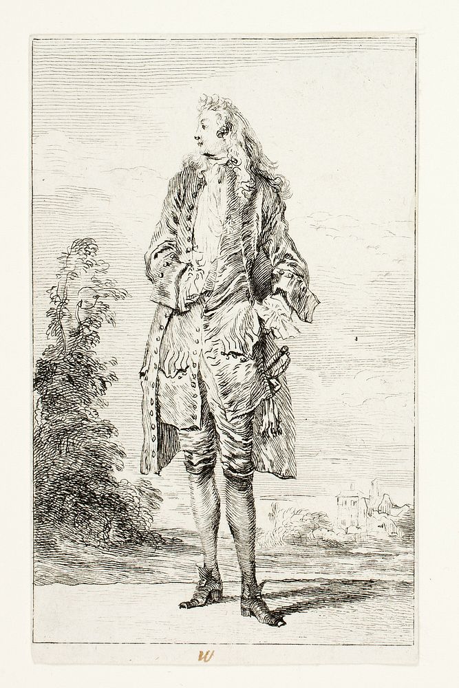 Gentleman, Hand in Vest by Jean Antoine Watteau