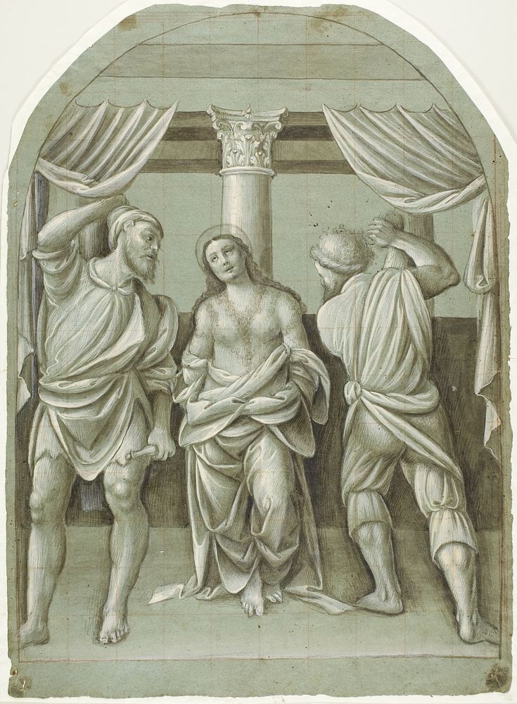 Flagellation of Saint Catherine by Bernardino Lanino
