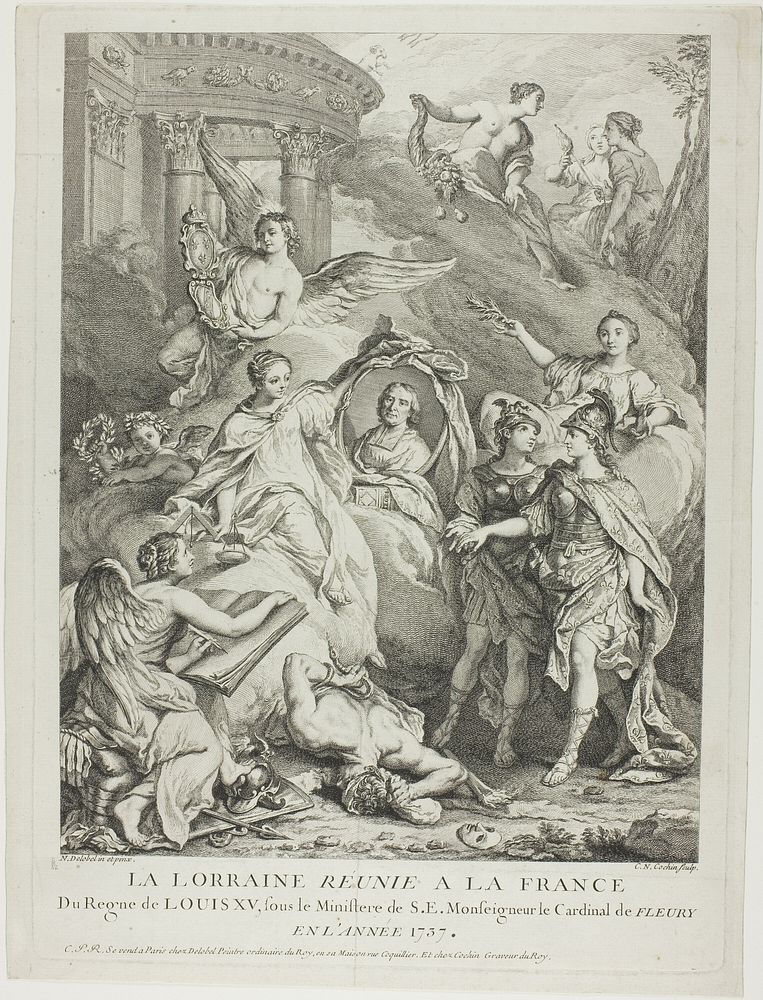 The Lorraine Reunited with France by Charles-Nicholas Cochin, the younger