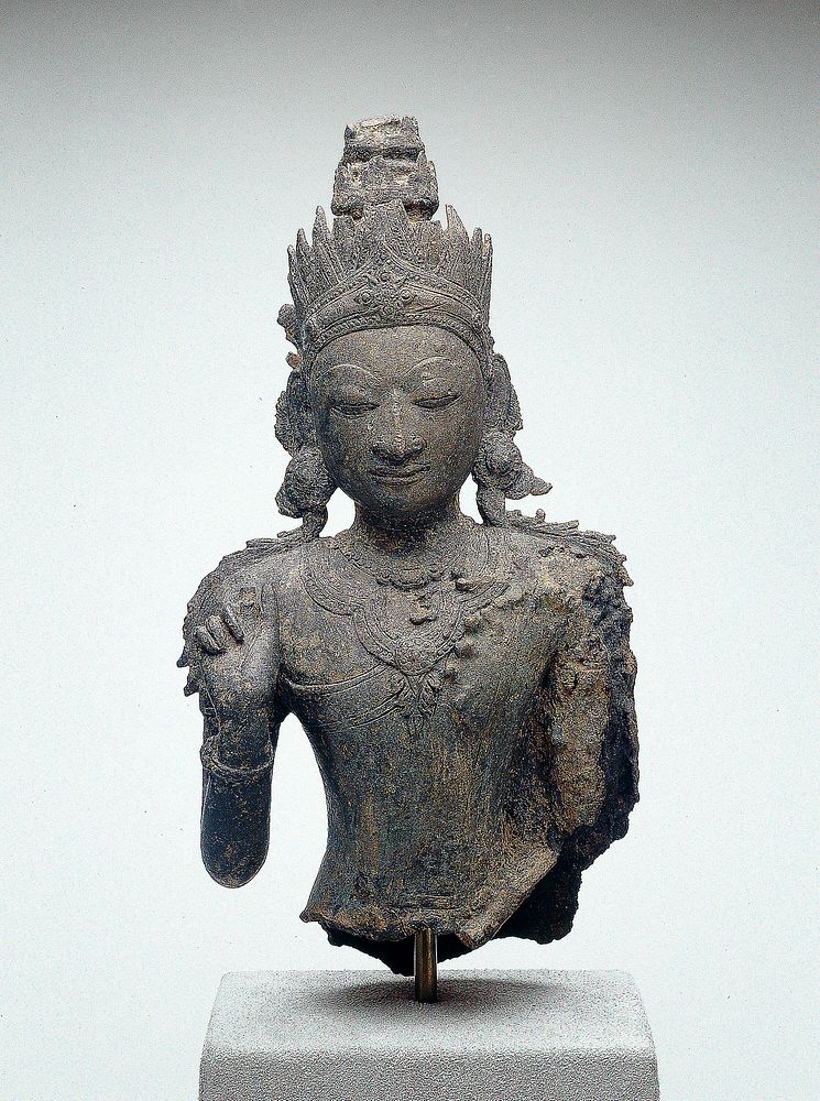 Bust of Crowned and Adorned Buddha