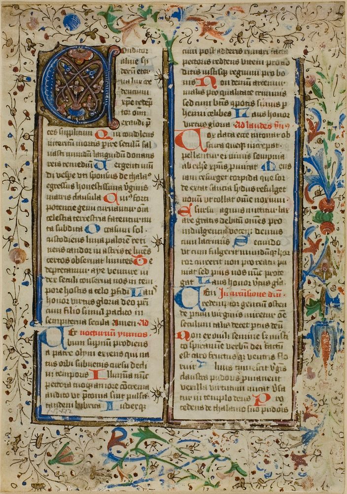 Illuminated Initial "A" from a Psalter or Breviary
