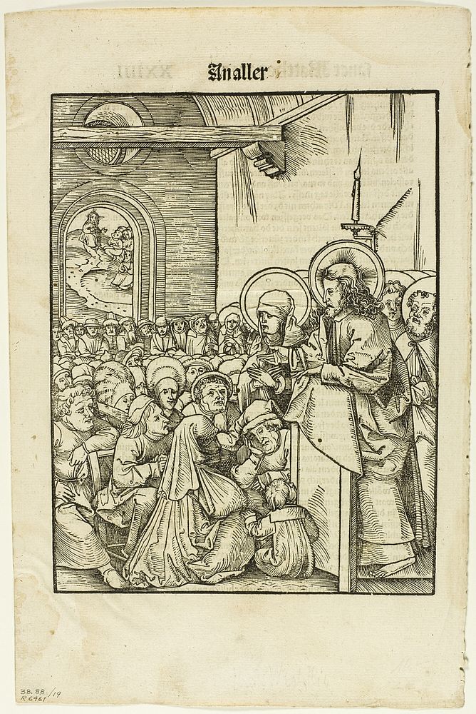 Christ Preaching, from Leben Jesu Christi, plate 19 from Woodcuts from Books of the XVI Century by Hans Wechtlin, I