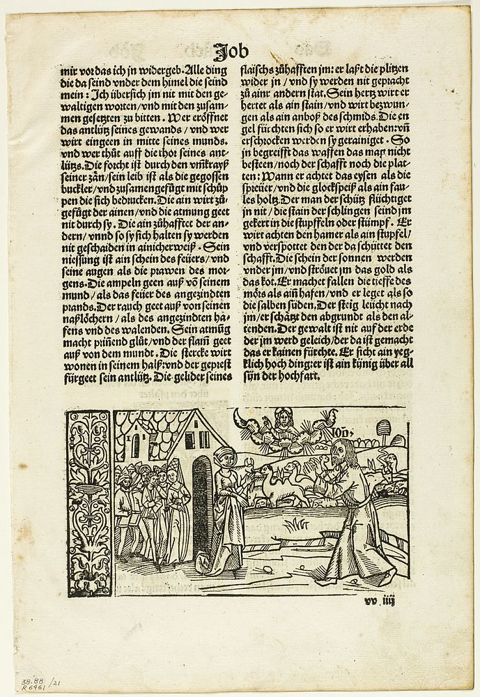 Illustration from the 14th German Bible, plate 21 from Woodcuts from Books of the XVI Century by Unknown artist