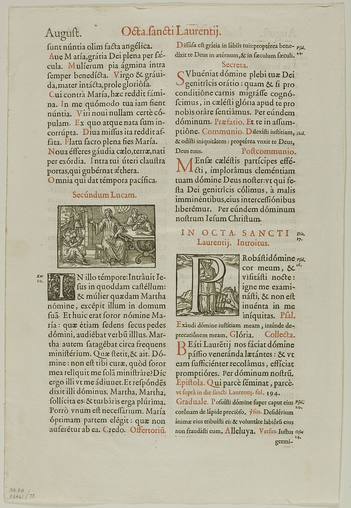 Illustrations from Missale secundum ritum et ordinem sacri ordinis Praemonstratensis, plate 73 from Woodcuts from Books of…