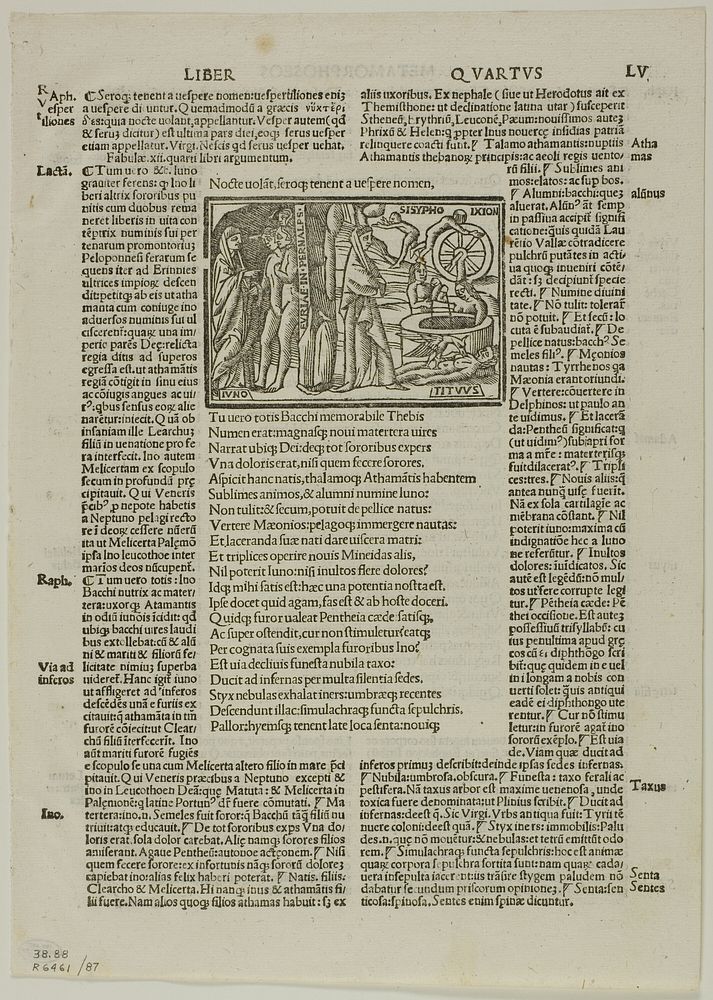Juno in Hades from P. Ouidij Nasonis poete ingeniosissimi Metamorphoseos Libri, plate 87 from Woodcuts from Books of the XVI…