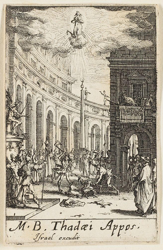 Martyrdom of Saint Thaddeus, plate twelve from The Martyrdoms of the Apostles by Jacques Callot