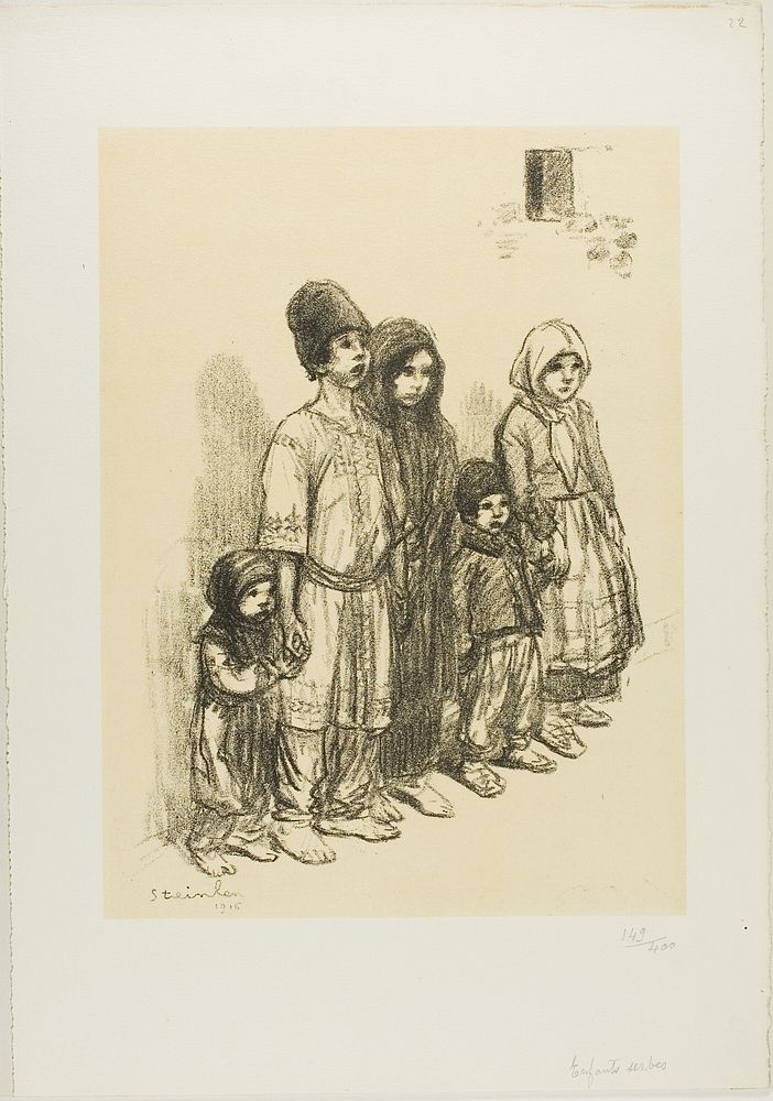 Serbian Children by Théophile-Alexandre Pierre Steinlen