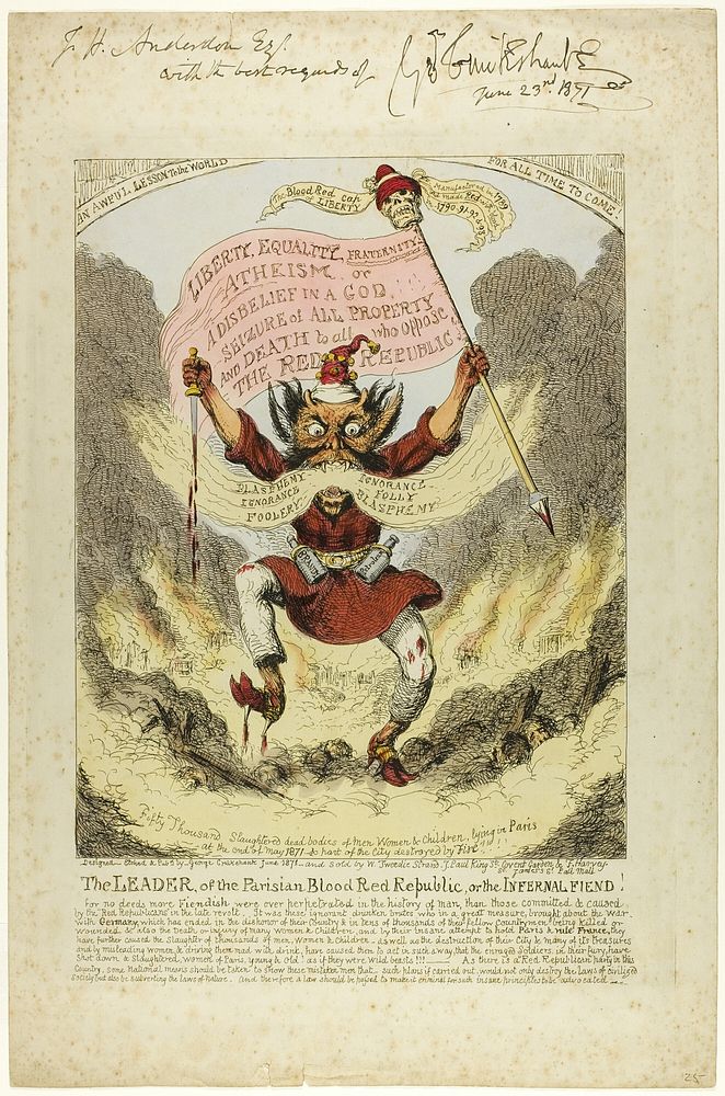 The Leader of the Parisian Blood Red Republic by George Cruikshank