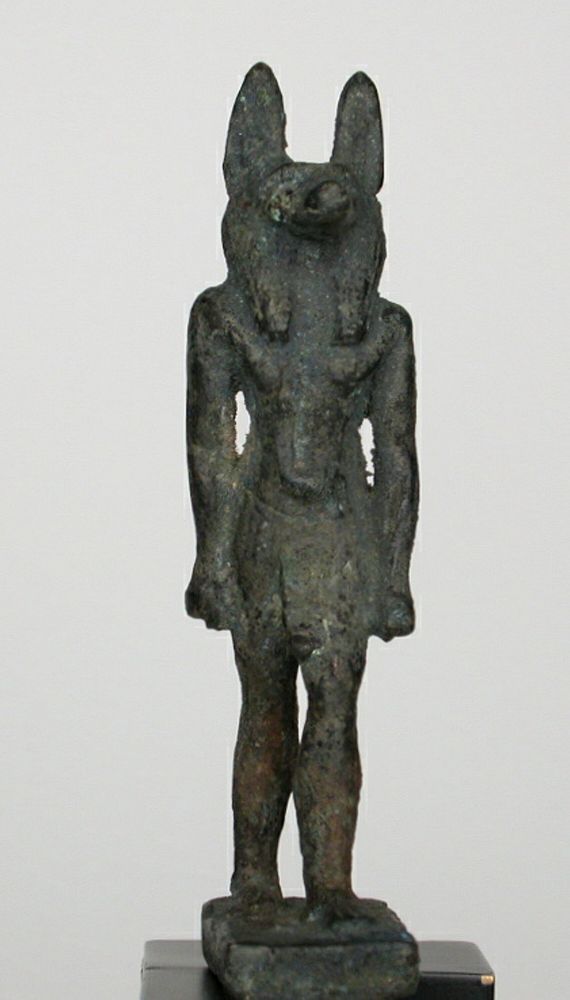 Statuette of the God Anubis by Ancient Egyptian