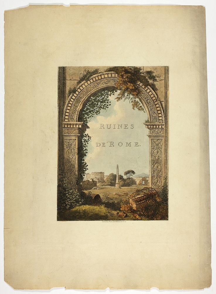 Title Page to Ruins of Rome by M. Dubourg