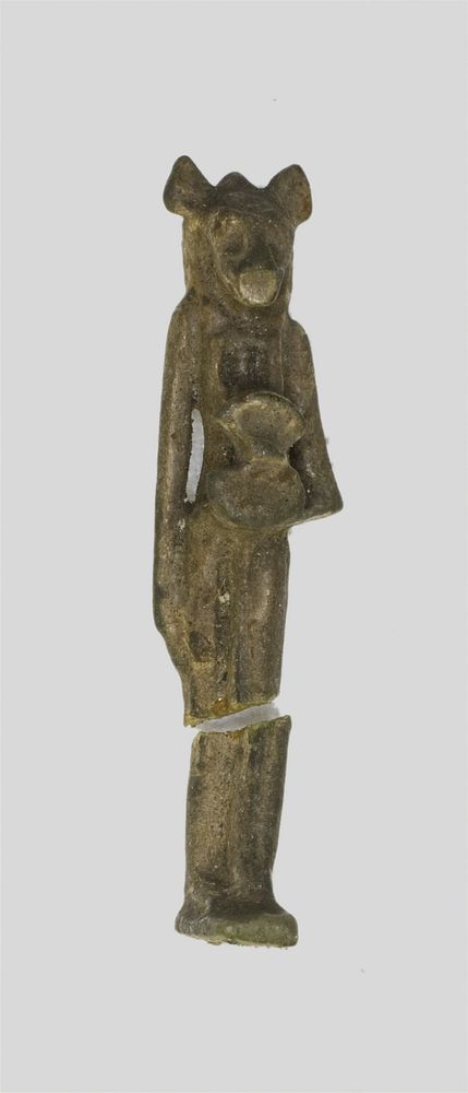 Amulet of a Lion-headed Goddess Holding an Aegis by Ancient Egyptian
