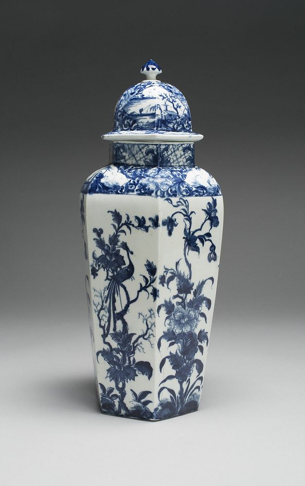 Vase with Cover (one of a pair) by Worcester Porcelain Factory (Manufacturer)