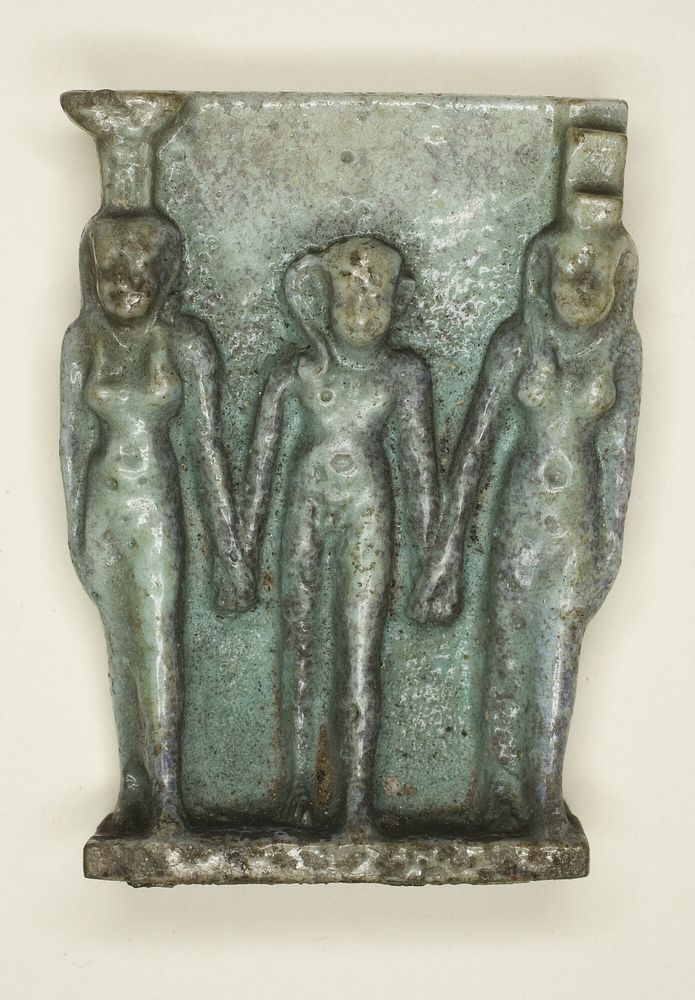 Amulet of the Osirian Triad (Nephthys, Horus, and Isis) by Ancient Egyptian