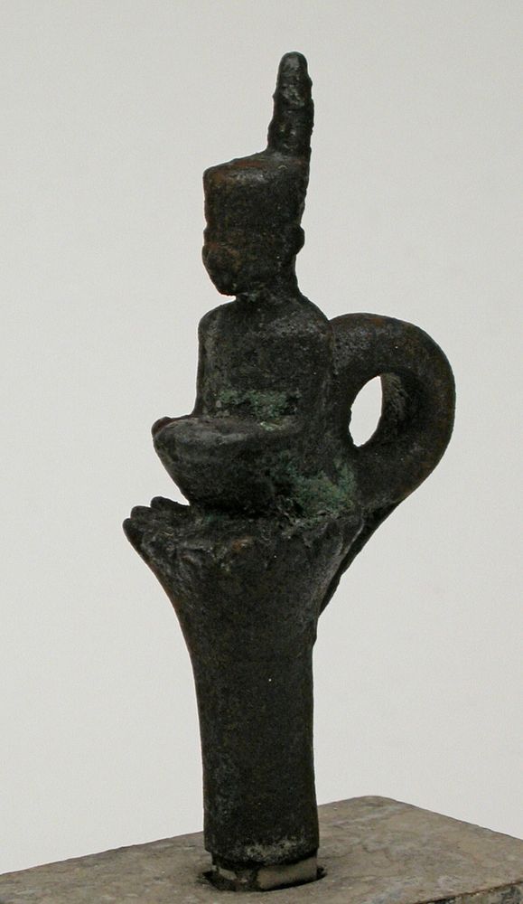 Statuette of the Goddess Neith Sitting on a Lotus by Ancient Egyptian