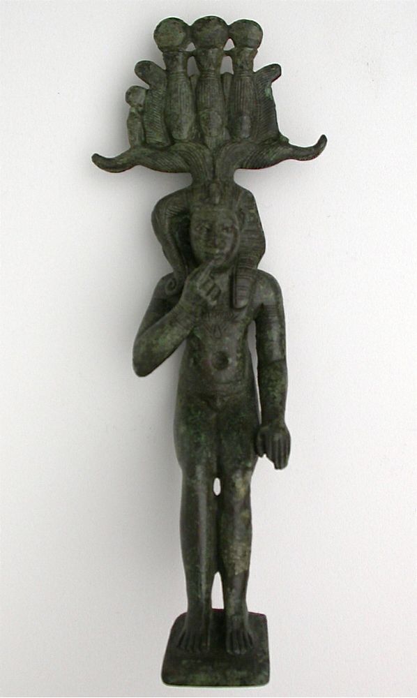 Statuette of the God Horus as a Child (Harpokrates) by Ancient Egyptian