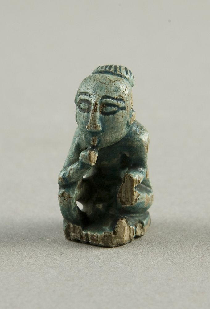 Amulet of the God Harpocrates (Squatting) by Ancient Egyptian