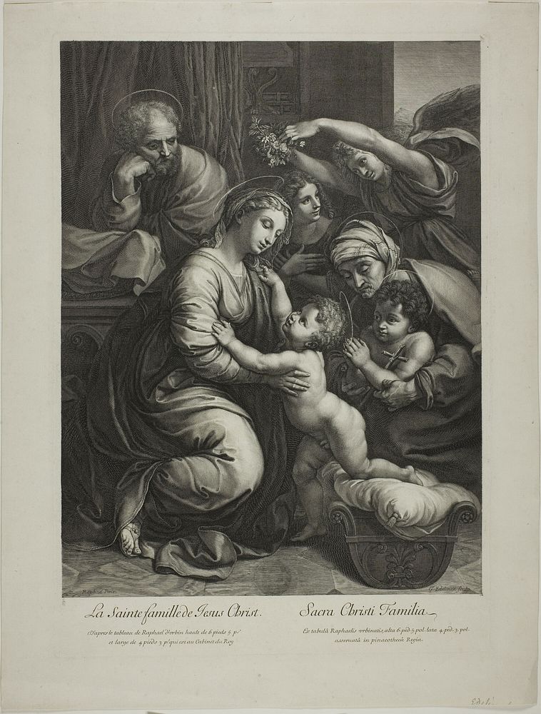 Holy Family of Jesus Christ by Gérard Edelinck