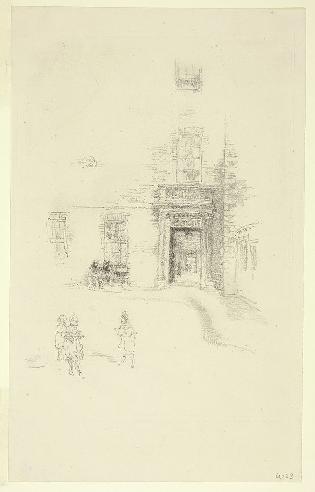 Courtyard, Chelsea Hospital by James McNeill Whistler