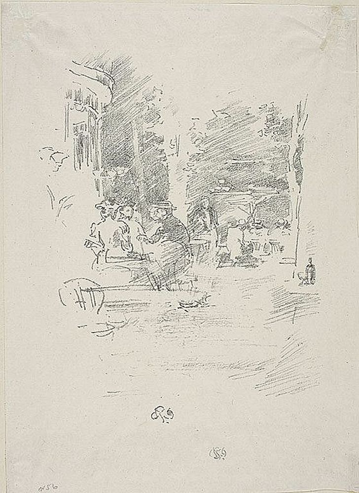 The Little Café au Bois by James McNeill Whistler