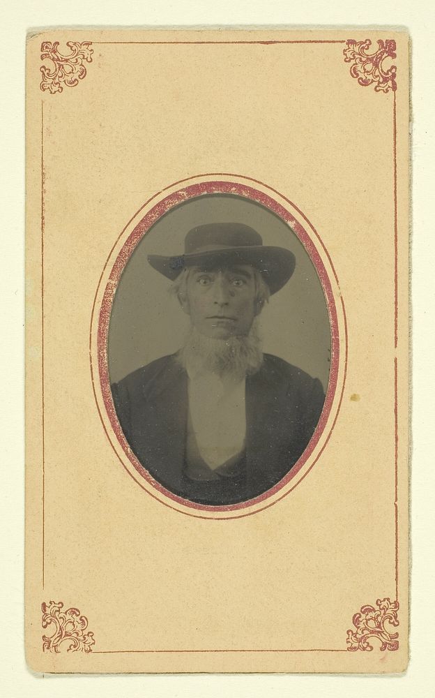 Untitled (Portrait of a Bearded Man with Hat) by Unknown