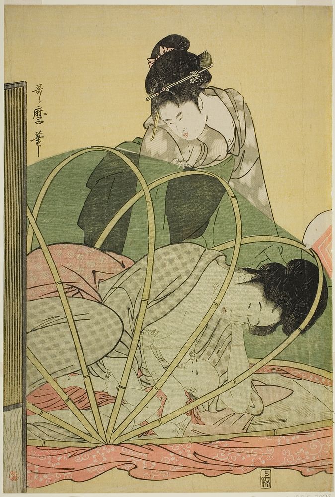 Mosquito Net for a Baby by Kitagawa Utamaro