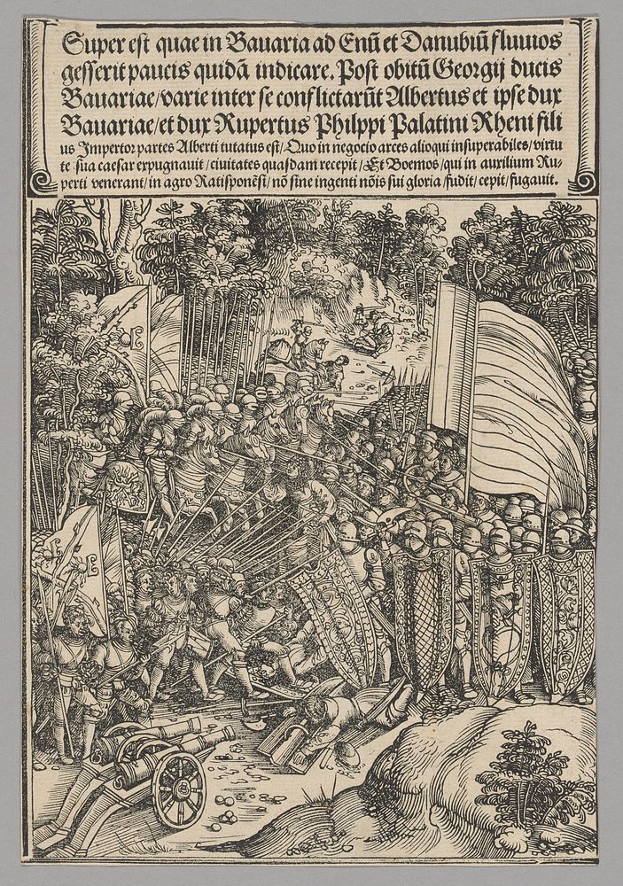 Bavarian War, plate 18 from Historical Scenes from the Life of Emperor Maximilian I from the Triumphal Arch by Wolf Traut