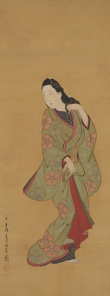 Beauty Turning Her Head by Hishikawa Moronobu