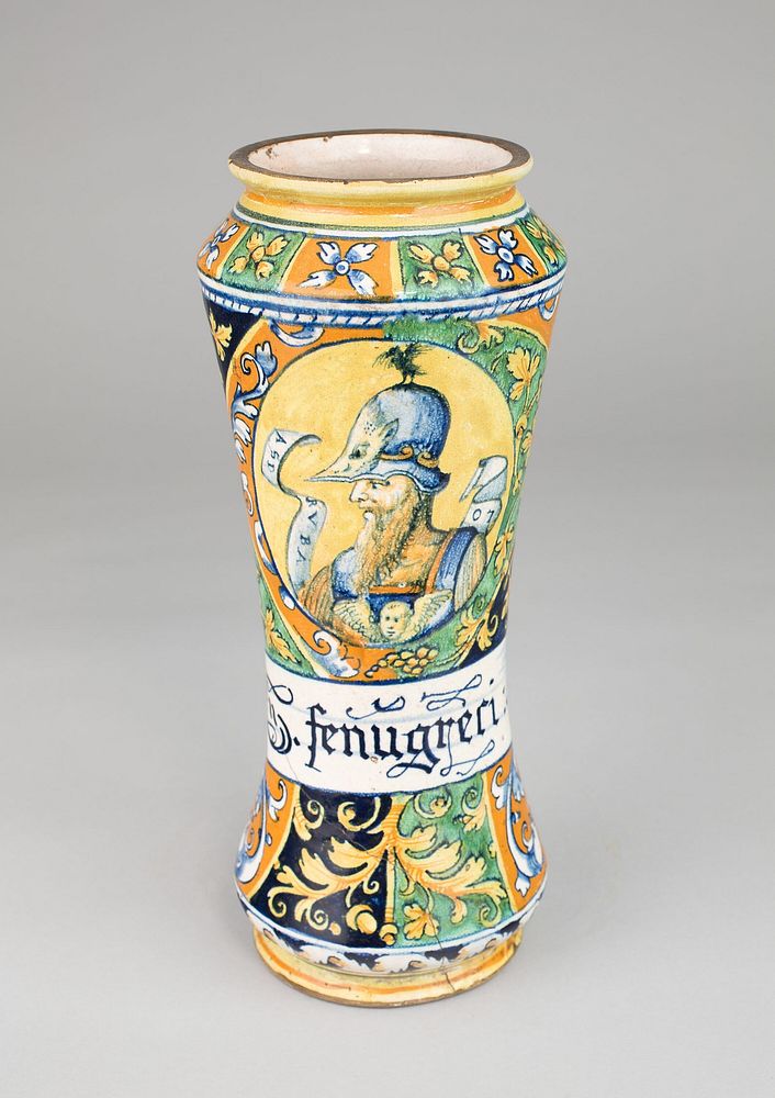 Drug Jar (Albarello) by Castel Durante Potteries