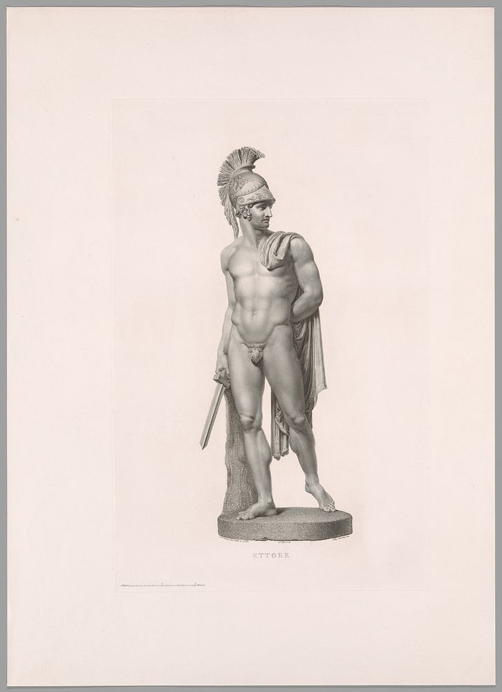 Ettore, Front View, from Oeuvre de Canova by Antonio Canova