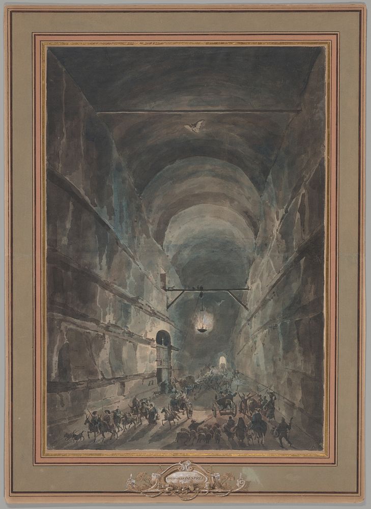 The Grotto of Posillipo (La Grotta di Posillipo) by Louis Jean Desprez