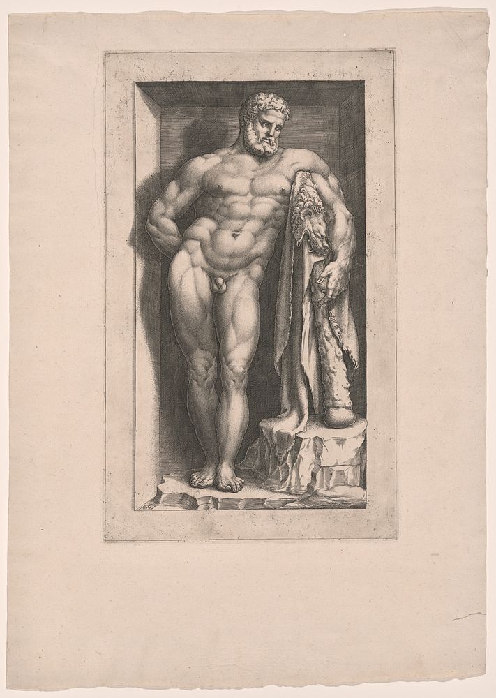 The Farnese Hercules by Giorgio Ghisi