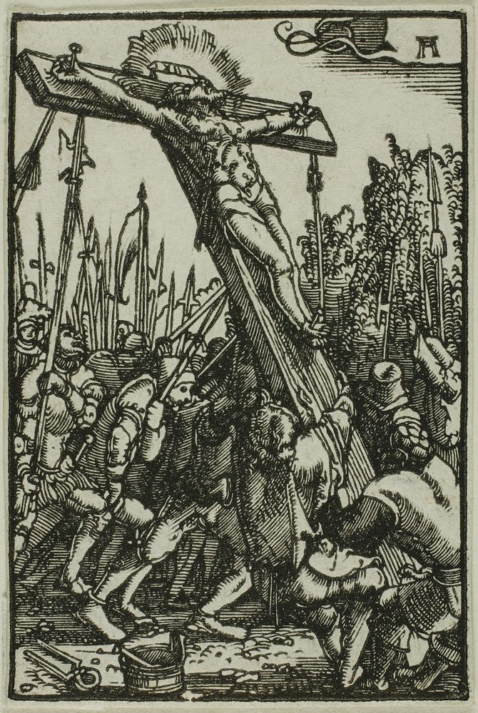 Raising of the Cross, from The Fall and Redemption of Man by Albrecht Altdorfer