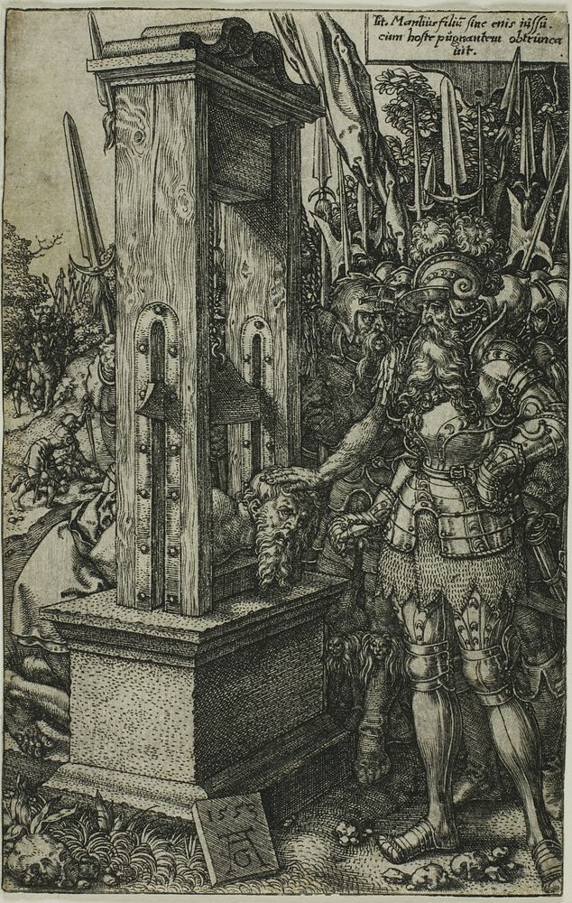 Titus Manlius Beheading his Son by Heinrich Aldegrever