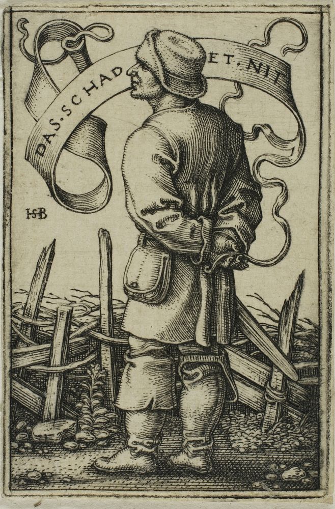 The Weather-Peasant "Das Schadet Nit" by Hans Sebald Beham