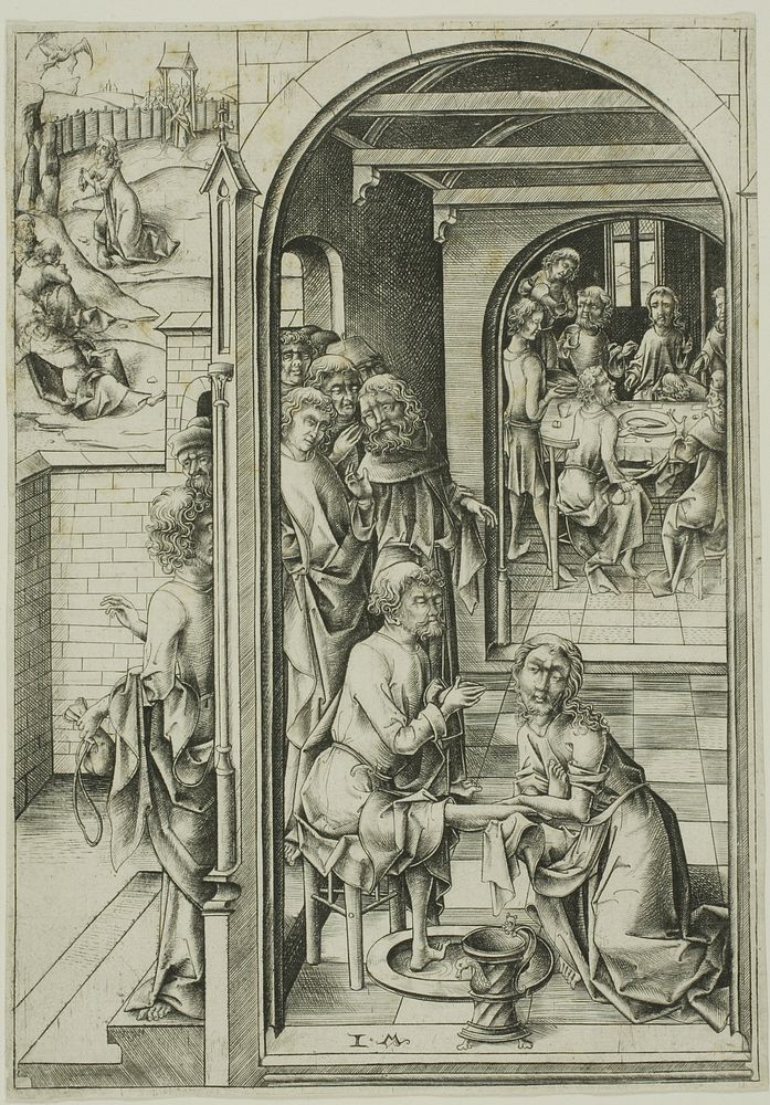 Christ Washing the Feet of the Apostles by Israhel van Meckenem, the younger
