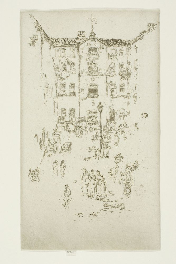 The Courtyard, Brussels by James McNeill Whistler