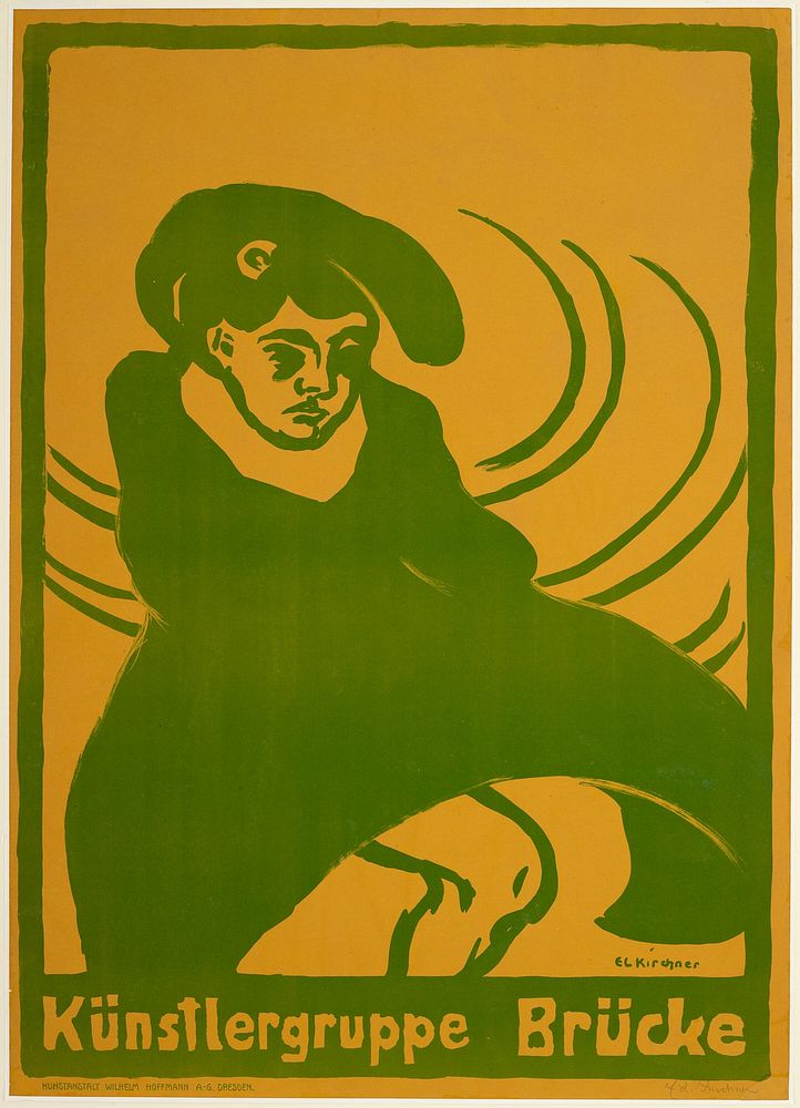 Poster for Die Brücke by Ernst Ludwig Kirchner