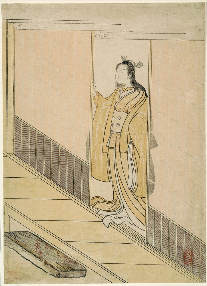 Parody of Kawachi-goe from "Tales of Ise" by Suzuki Harunobu