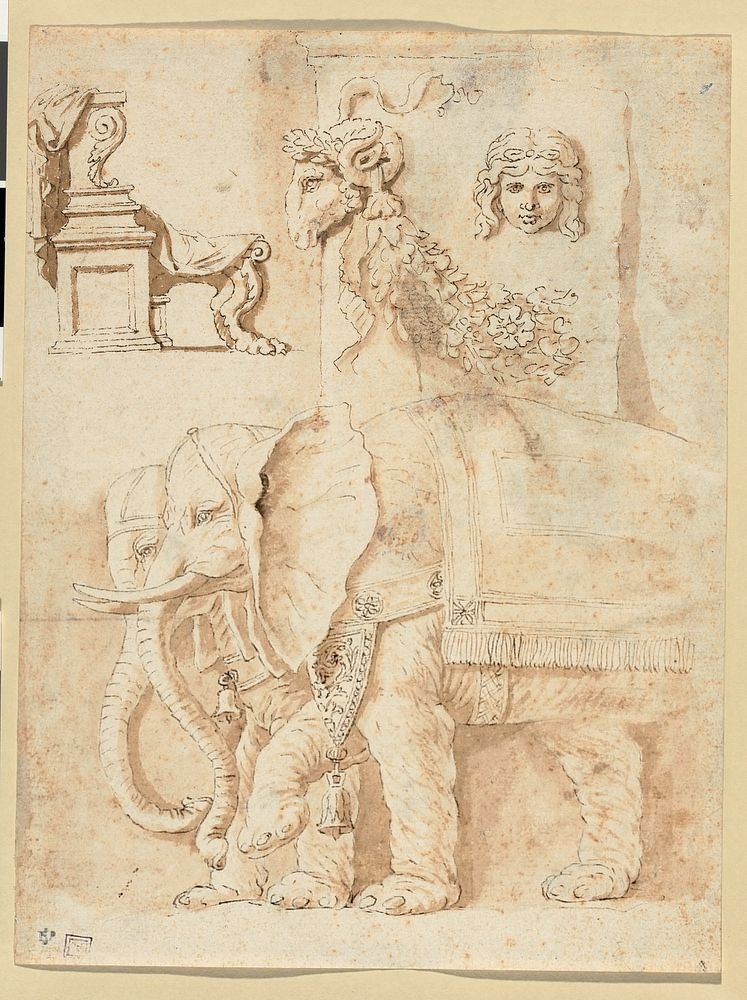 Studies after Andrea Mantegna, Giulio Romano, and the Antique by Nicolas Poussin