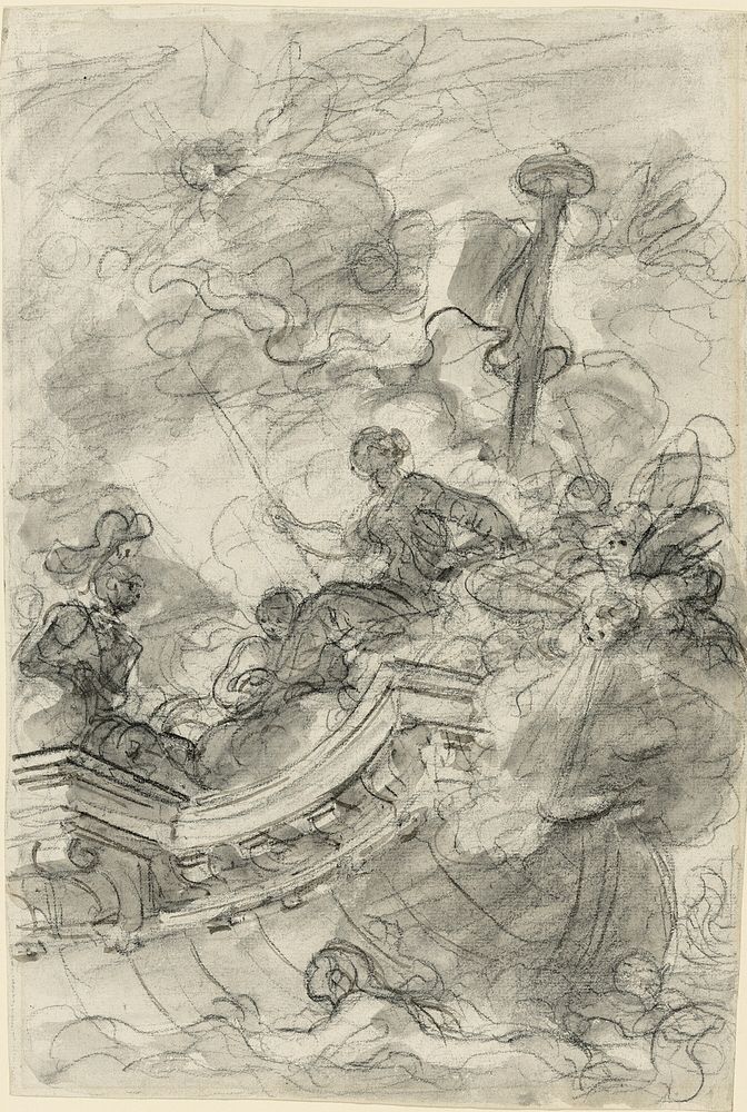 Astolfo Sails off with Andronica and Sofrosina by Jean Honoré Fragonard